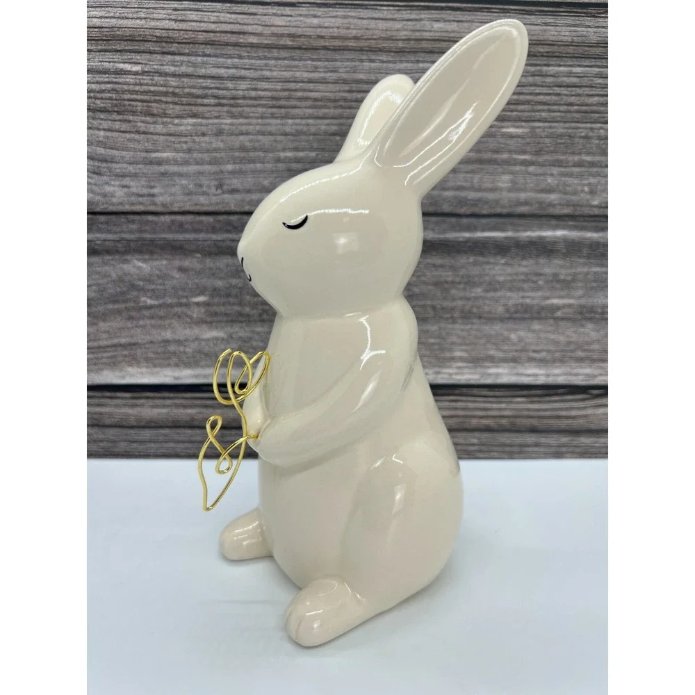 Target Bullseye Playground Ceramic Bunny with Wire Flower ~ Spring Easter 2025
